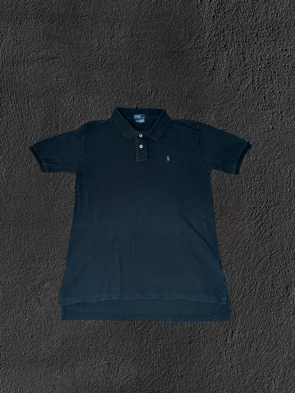 Y2K Polo Ralph Lauren 00’s Black with Purple Logo Youth Polo